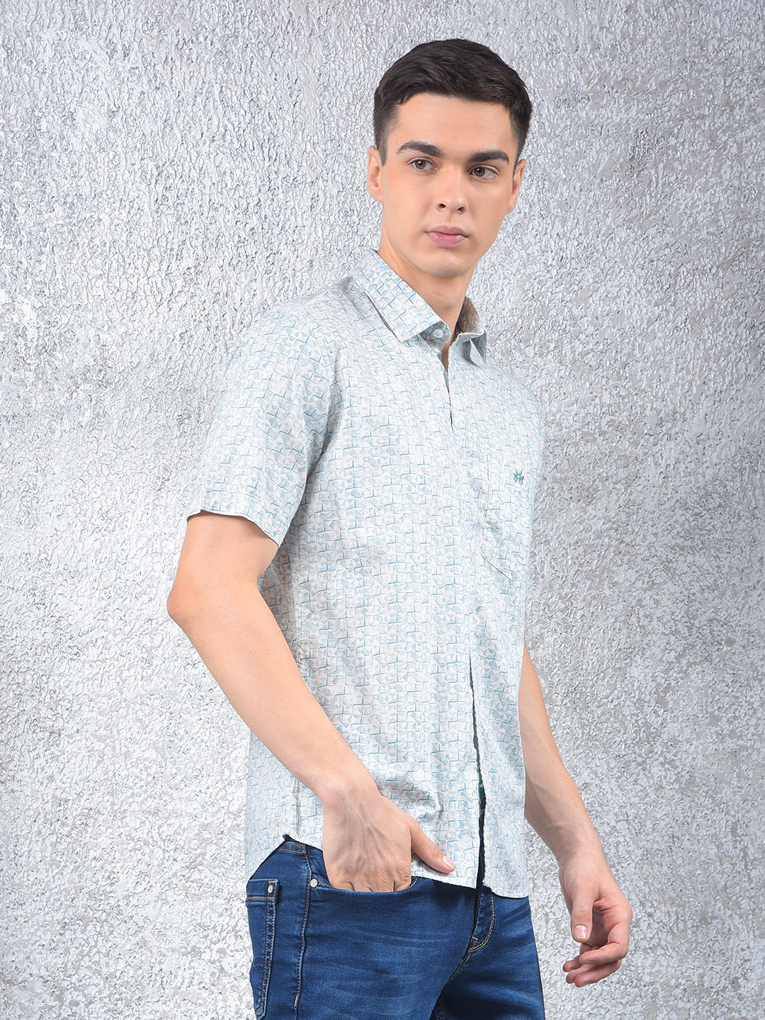 Green Printed Shirt