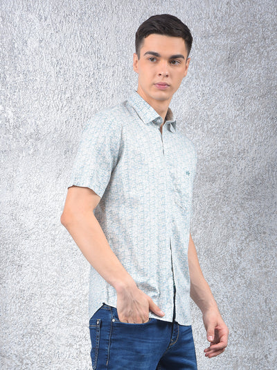 Green Printed Shirt