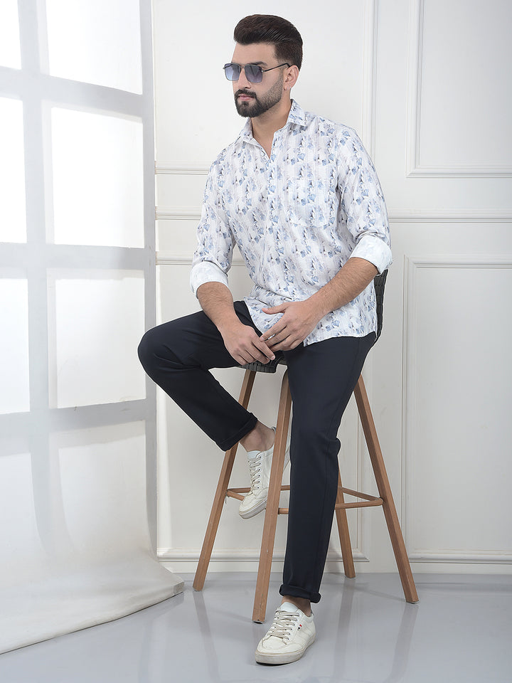 Multi-Color Floral Print Shirt