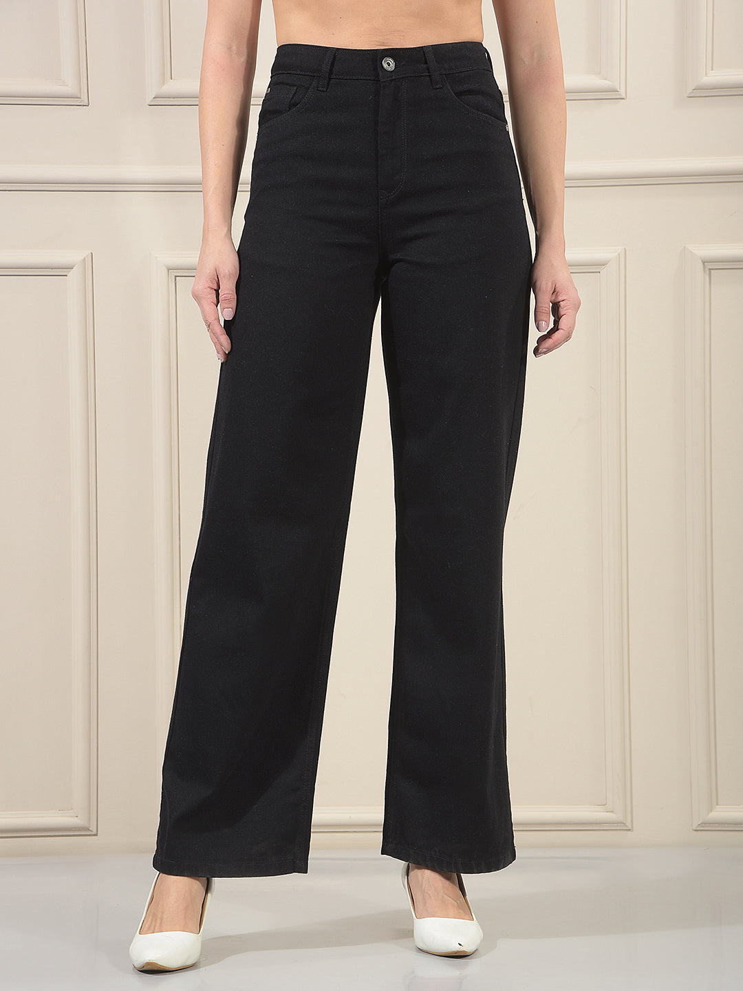 Signature Raven Black Wide-Leg Jeans