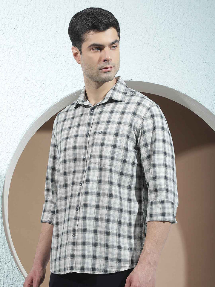 100% Cotton Black Checked Shirt