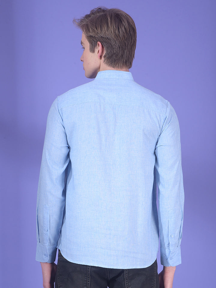 Loom Celadon Blue Linen Kurta
