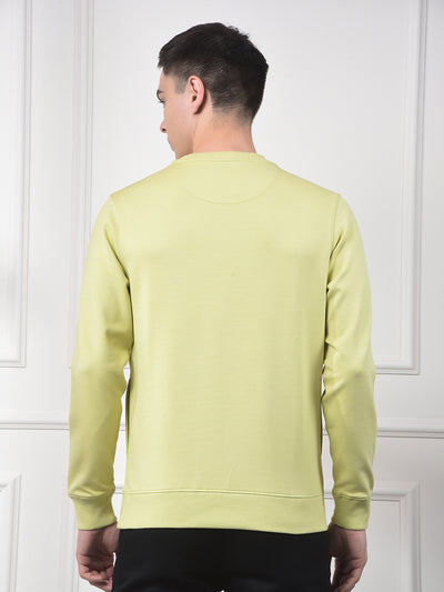 Green Typographic Print Sweatshirt