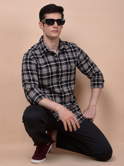 Multi-Color Checked 100% Cotton Shirt