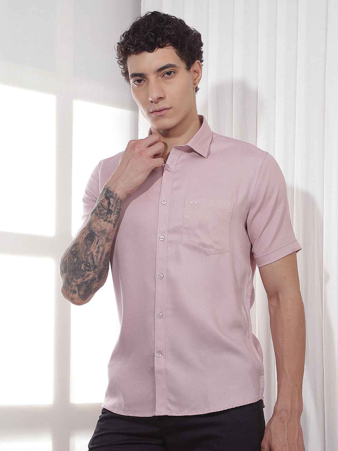 Modern Pink Casual Shirt