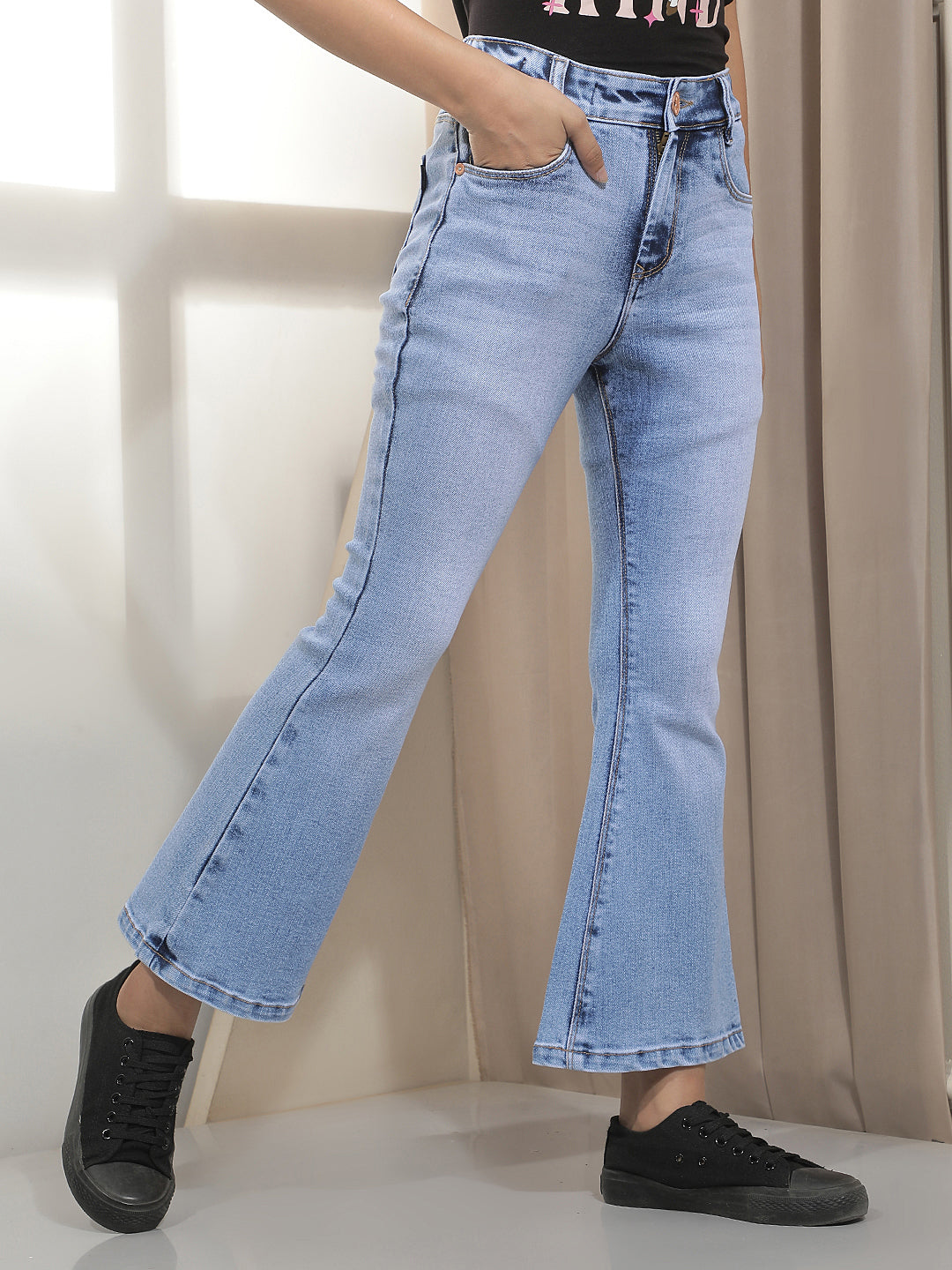 Modern Cobalt Blue Bootcut Jeans