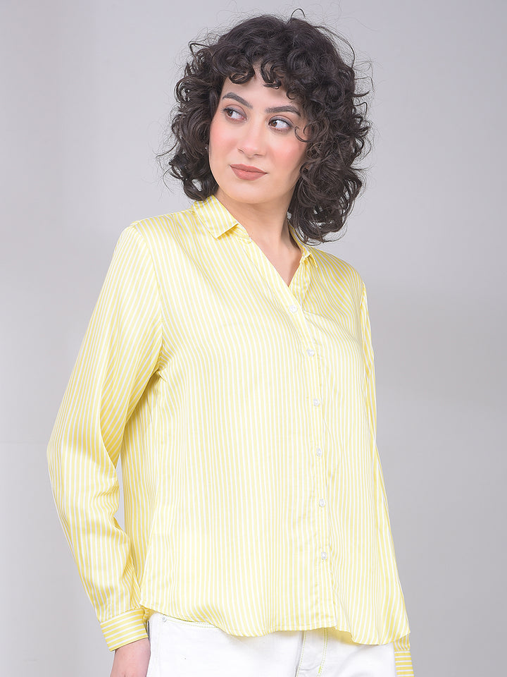 Yellow Vertical Striped Shirt