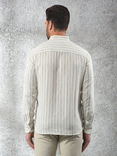 Urban Straight White Printed Shirt