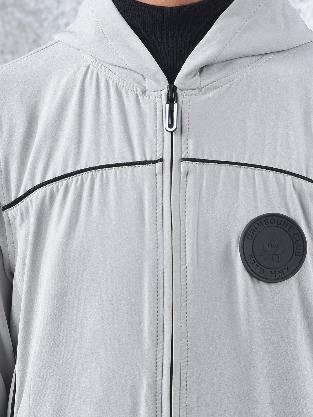 Grey Hooded Neck Sweatshirt