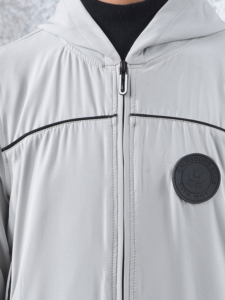 Grey Hooded Neck Sweatshirt