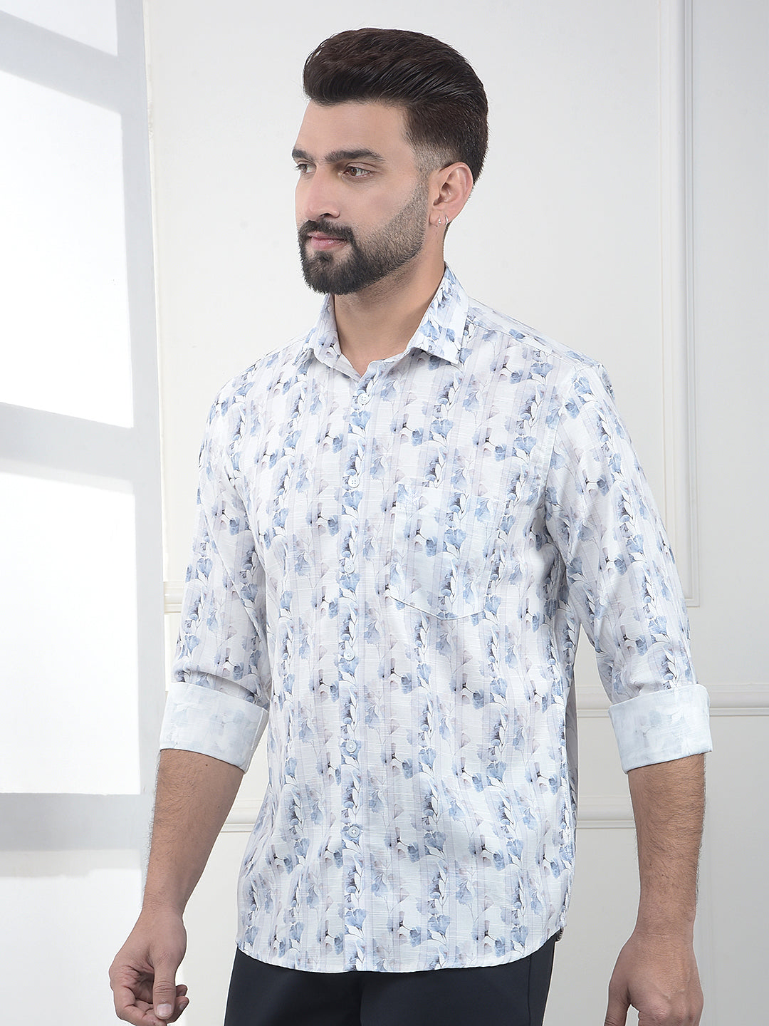 Multi-Color Floral Print Shirt