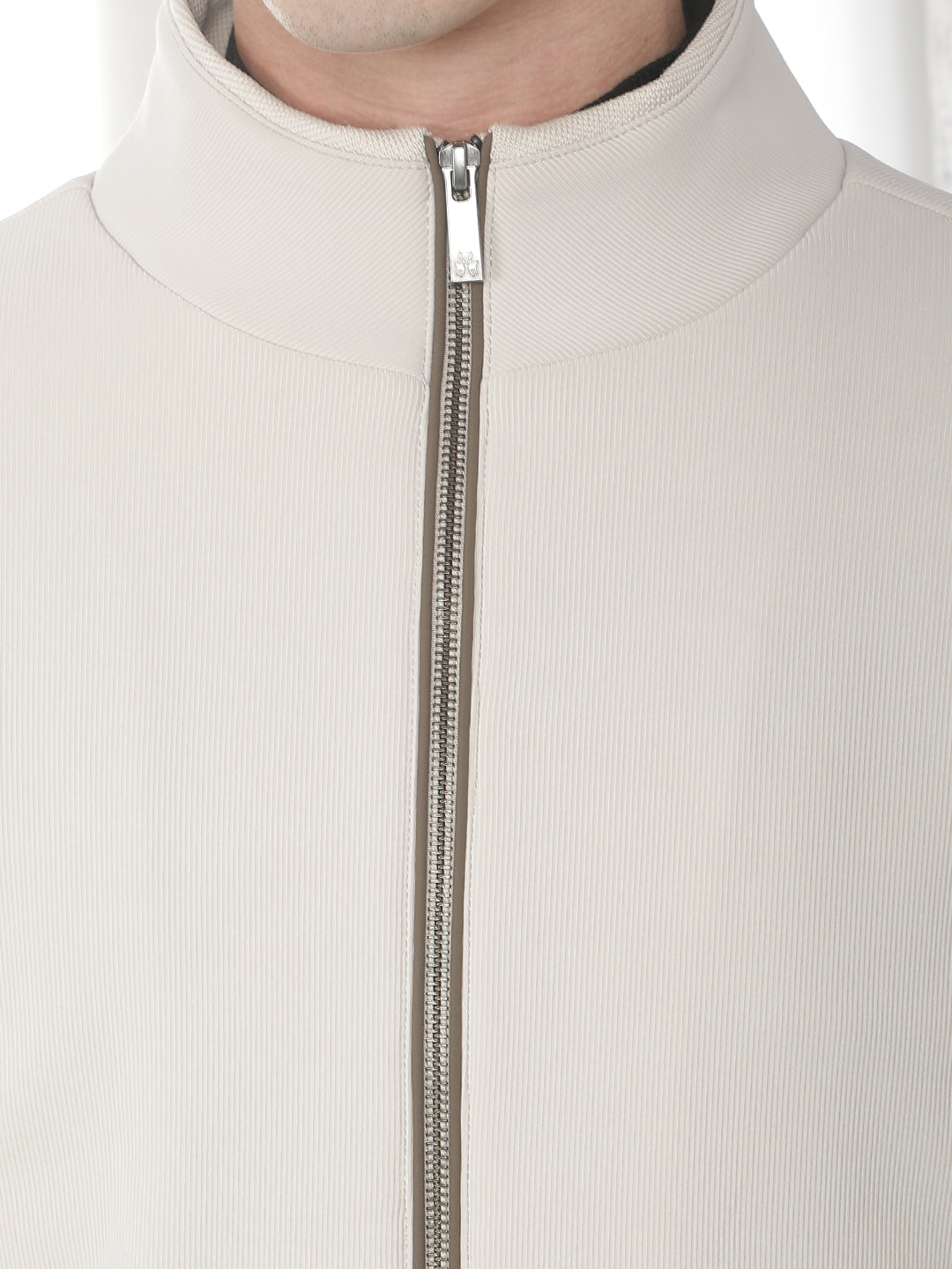 Sleek Warm Cream Padded Jacket