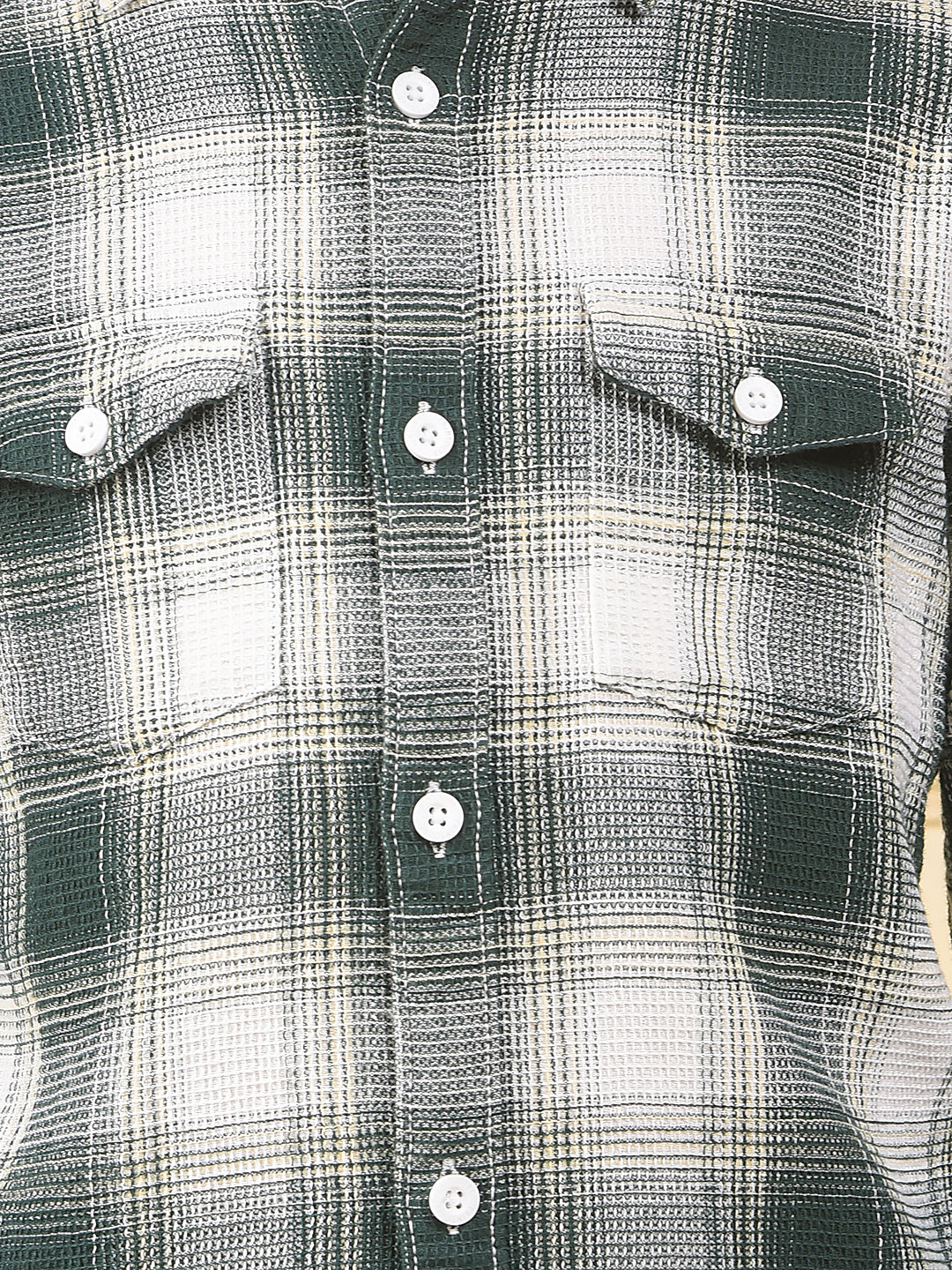 Green Checked 100% Cotton Shirt