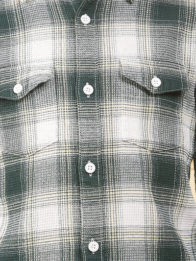 Green Checked 100% Cotton Shirt