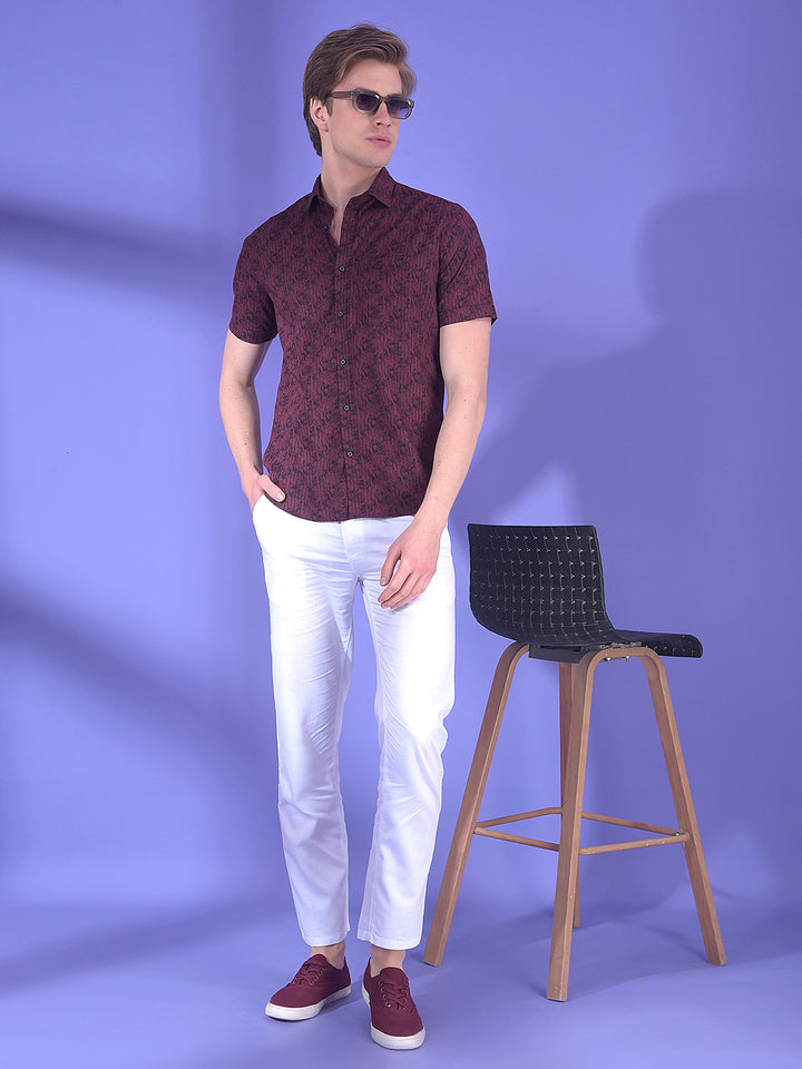 Tempest Wine Floral Print Shirt