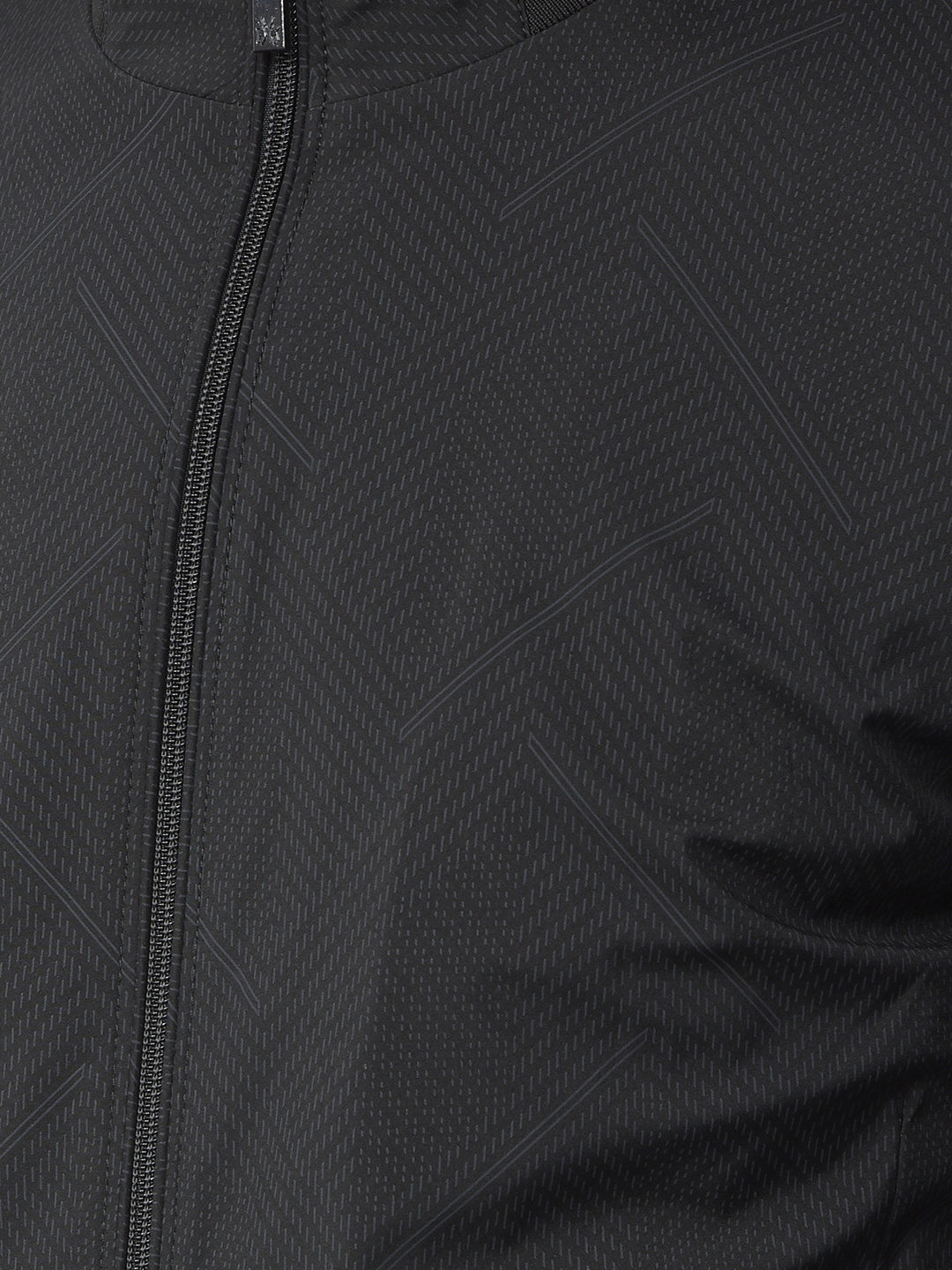 Black Printed Puffer Jacket