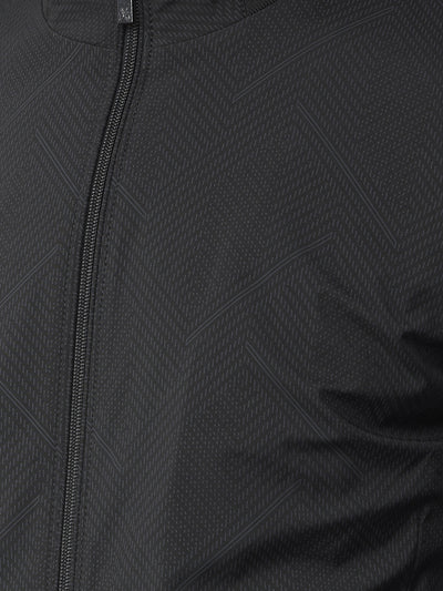 Black Printed Puffer Jacket