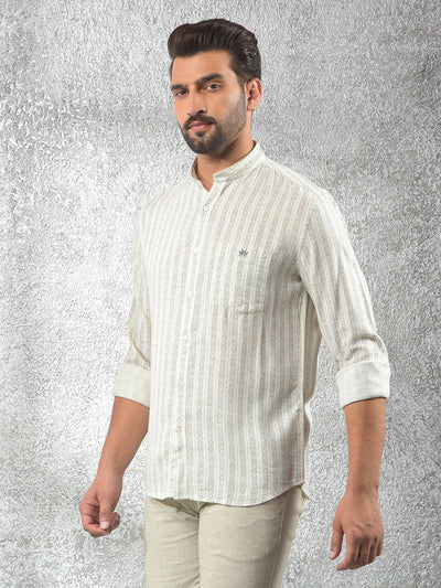 Urban Straight White Printed Shirt