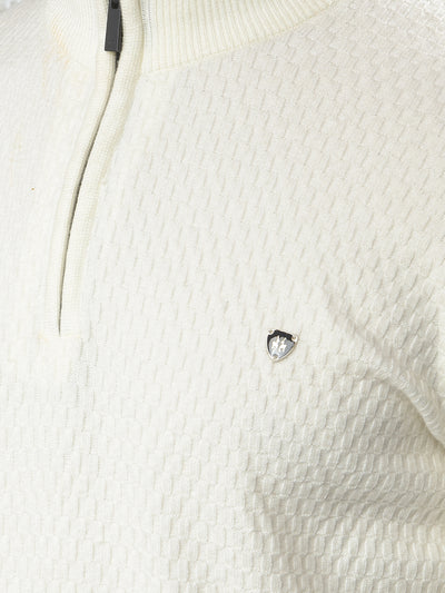 Off White Jacquard Sweater