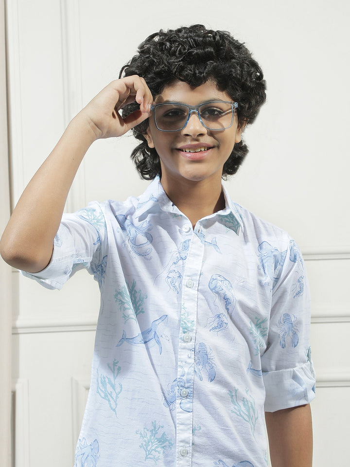 Classic Green Printed Shirt