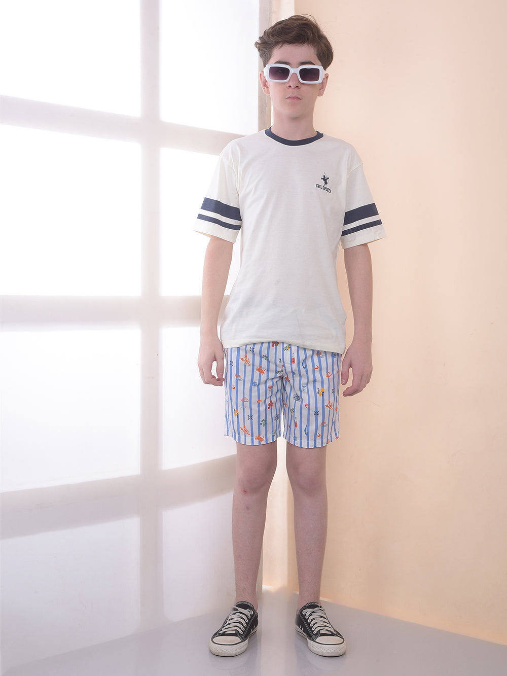 White 100% Cotton Floral Print Boxers