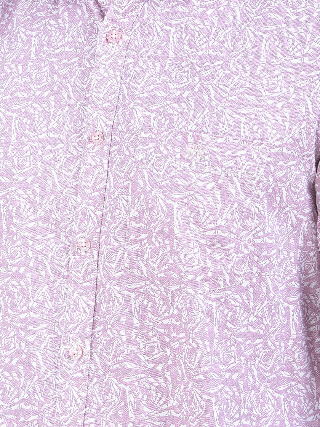 Purple Floral Print 100% Cotton Shirt