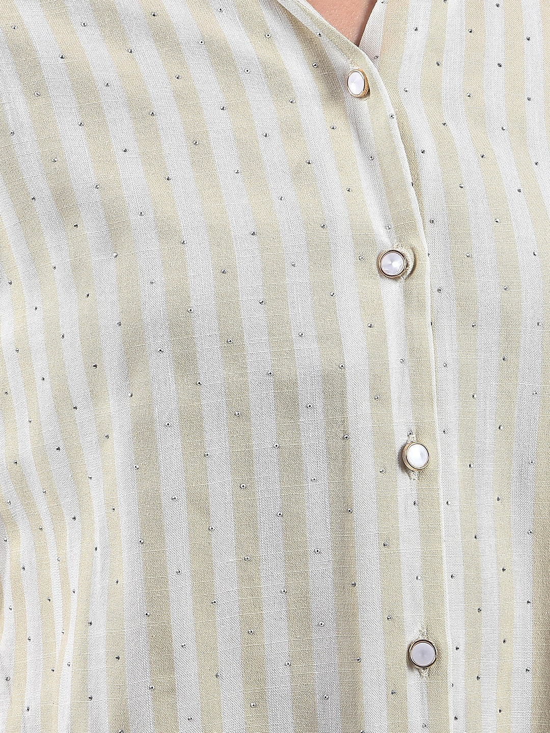 Champagne Striped Shine Shirt