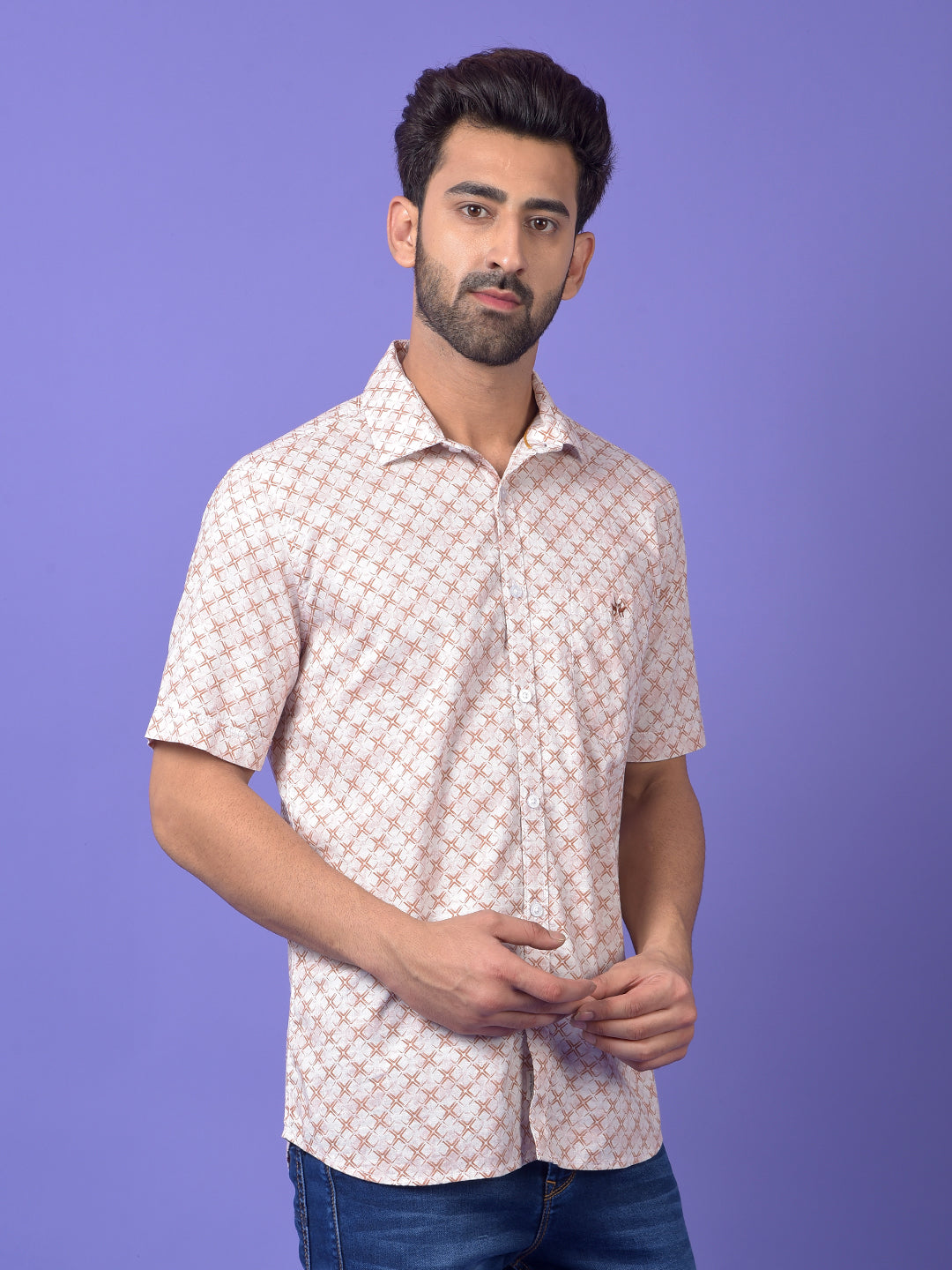 Red Printed Shirt