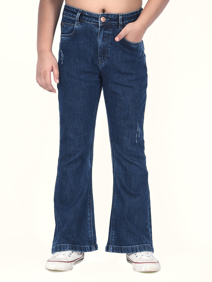 Tailored Edge Blue Bootcut Jeans