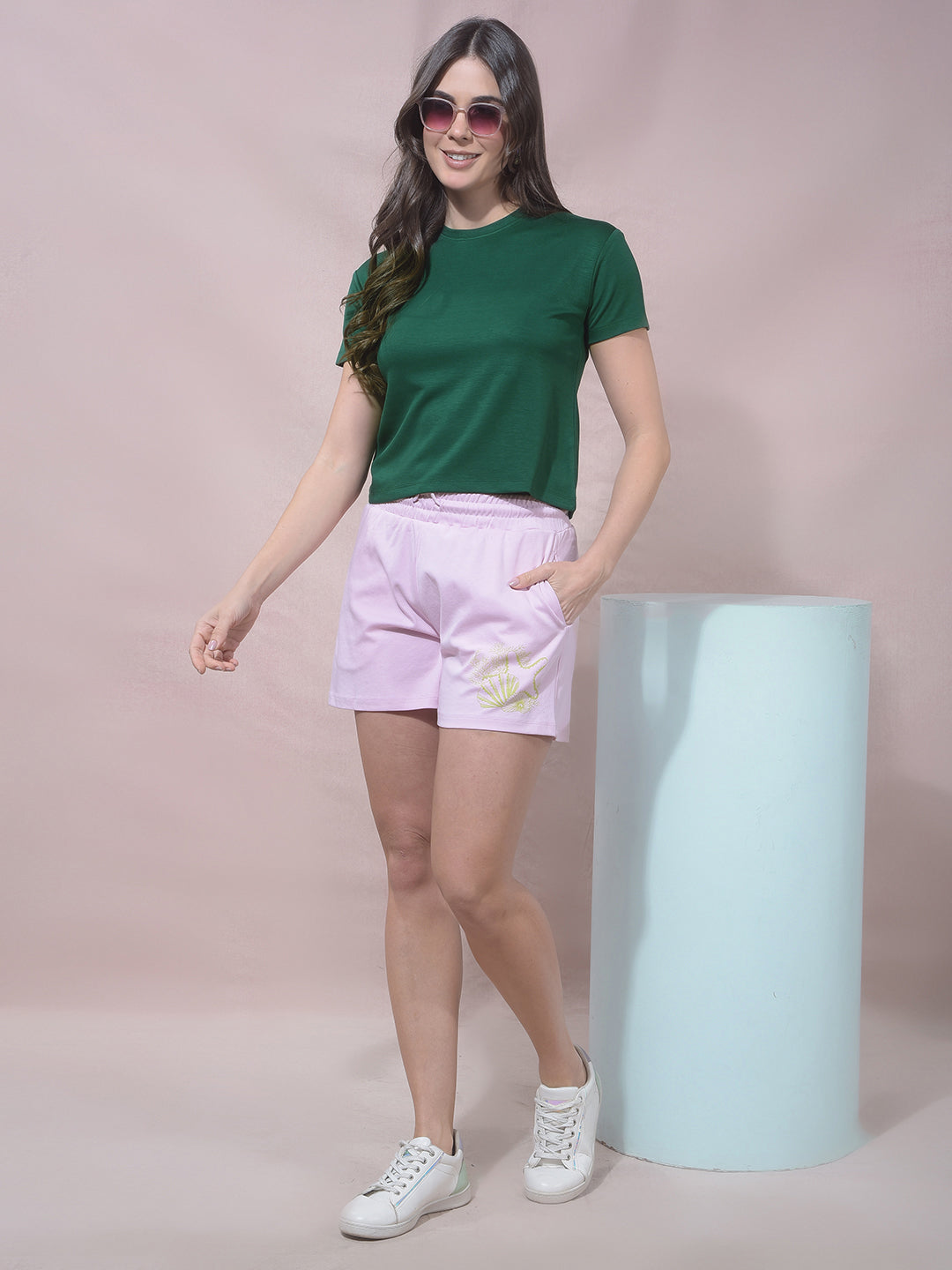 OrbitForest Green Cropped Tee