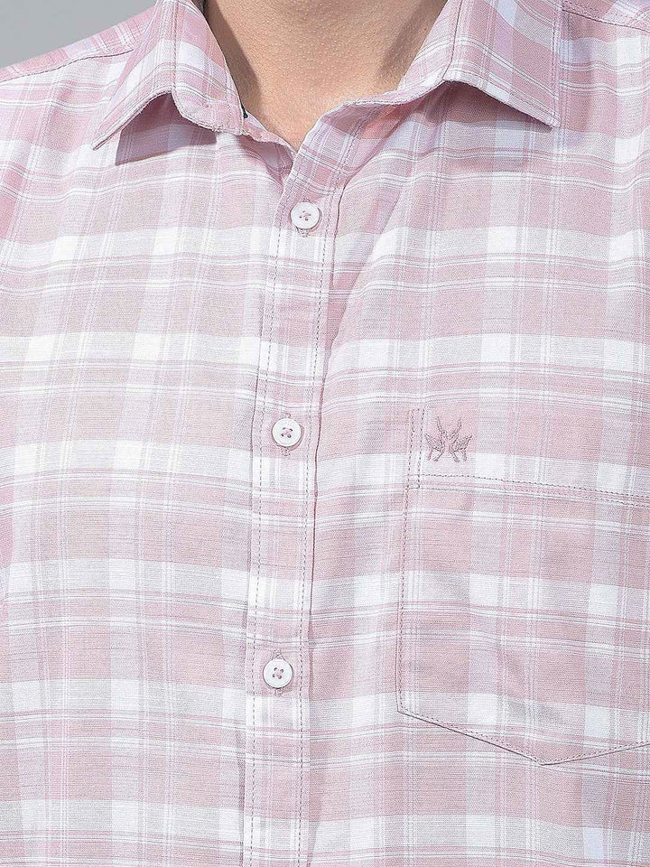 Soft Pink Check Shirt
