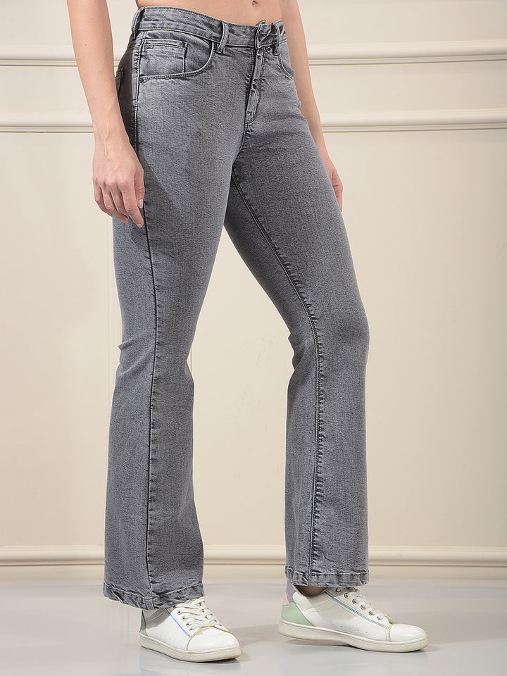 Contemporary Fog Grey Bootcut Jeans