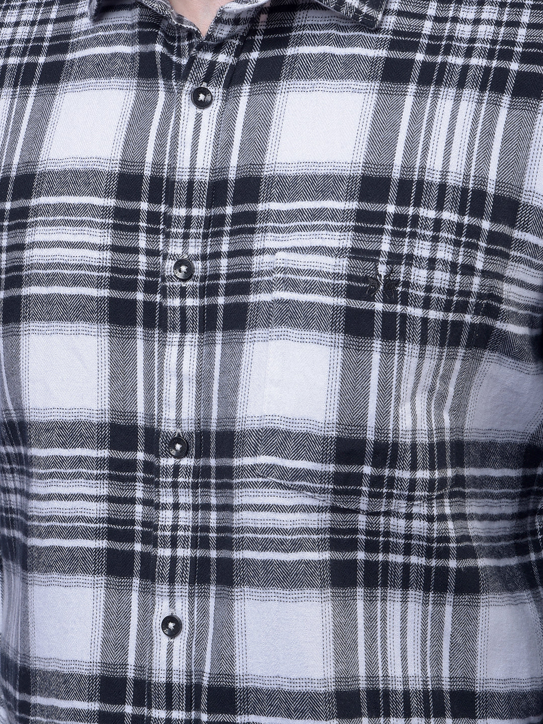 Black Checked 100% Cotton Shirt