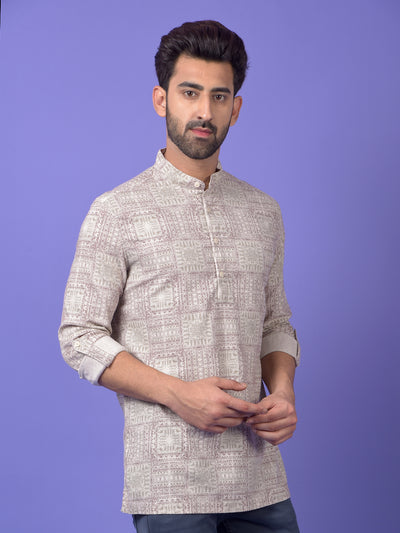 Olive Printed Kurta