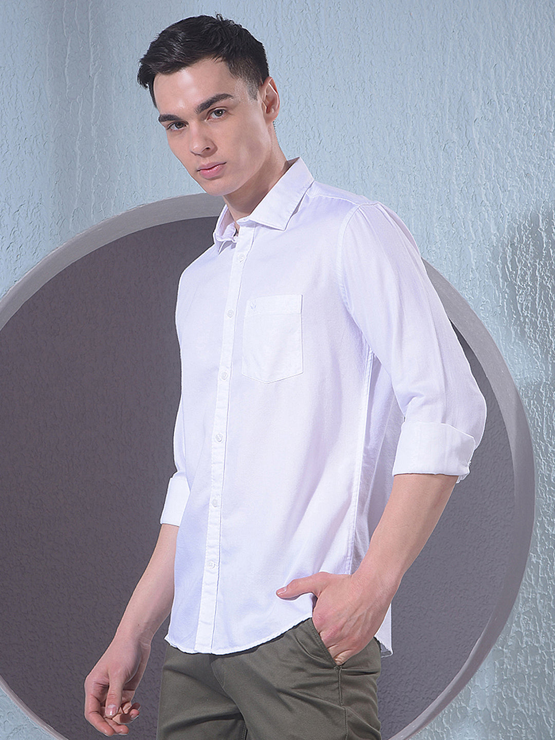 Minimal White Casual Shirt