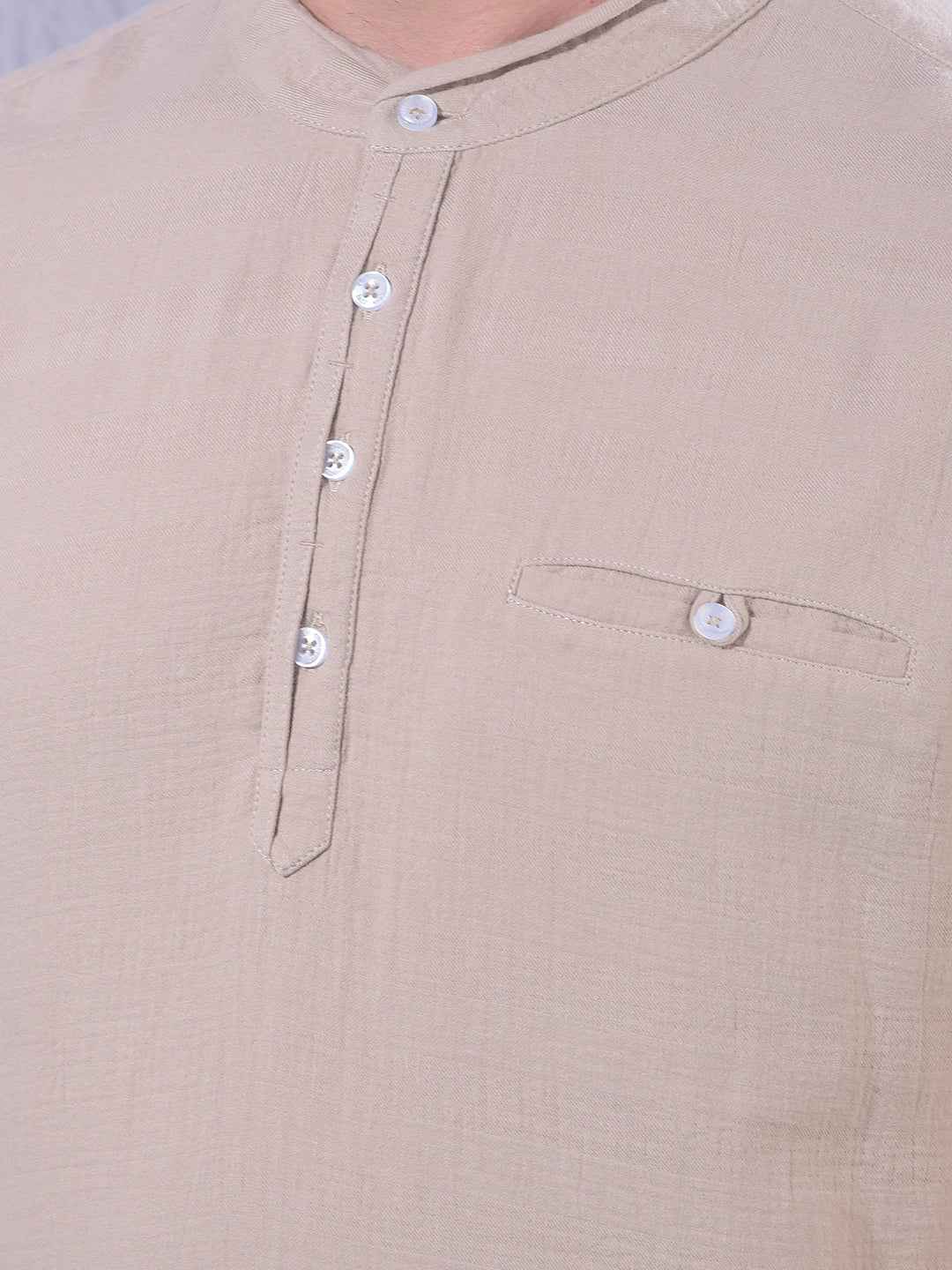Warm Beige Clean Finish Kurta