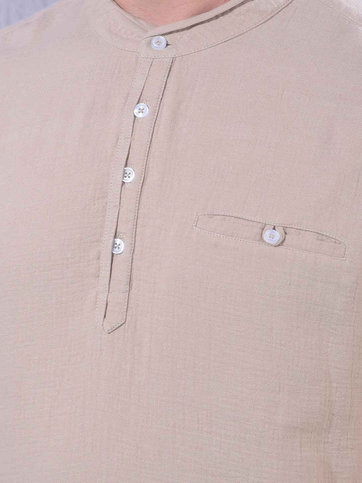 Warm Beige Clean Finish Kurta