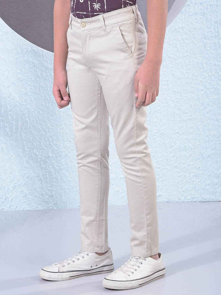 Sand Beige Contemporary Trousers