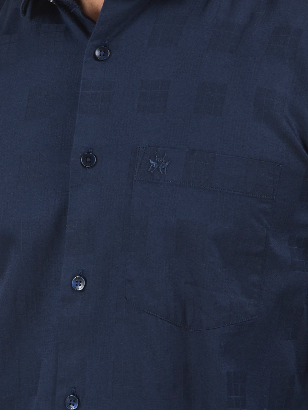 Navy Blue 100% Cotton Shirt