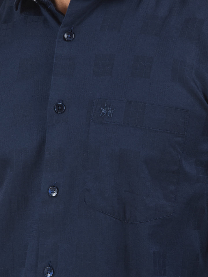 Navy Blue 100% Cotton Shirt
