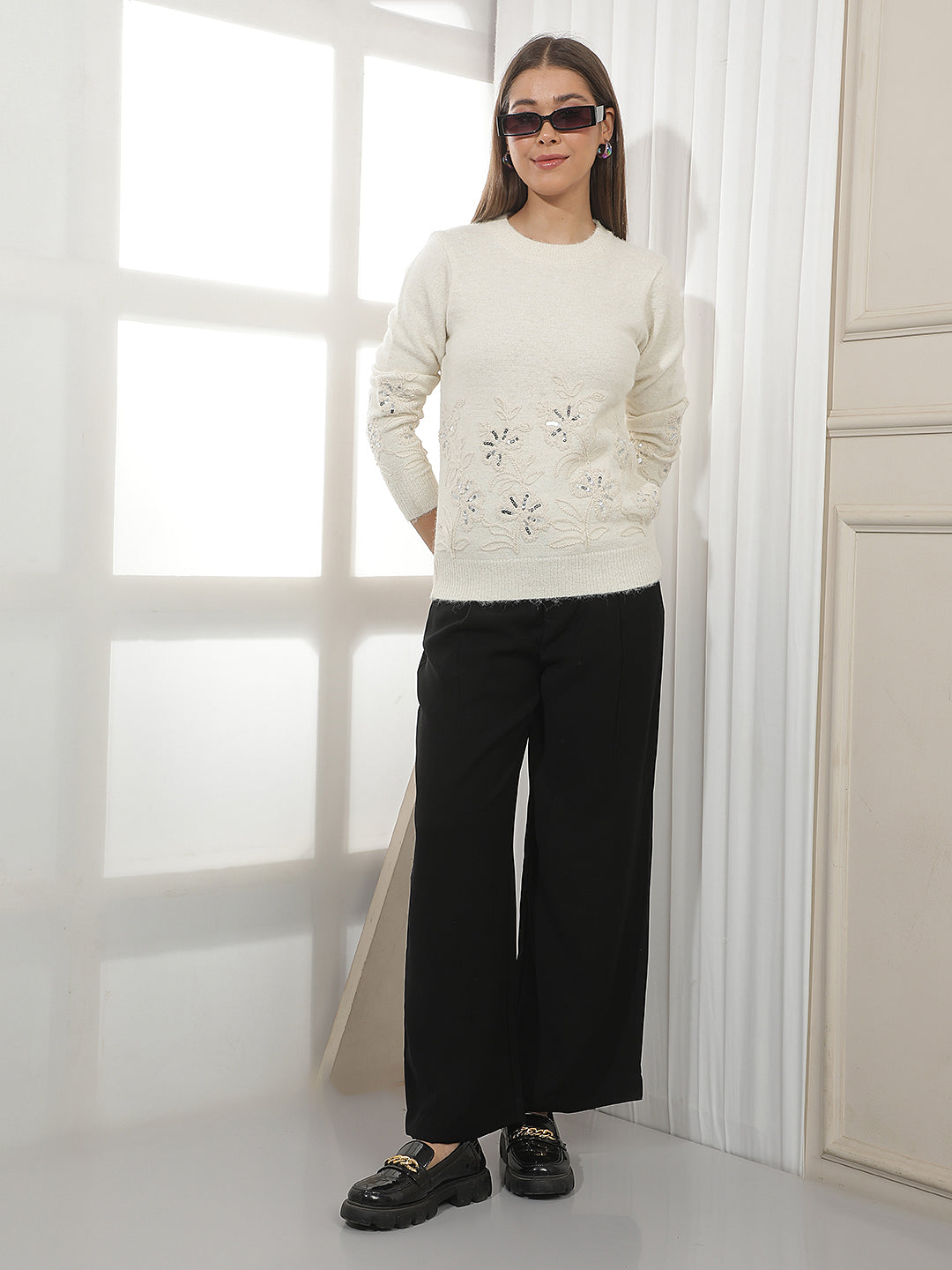 Black Wide Leg Trousers