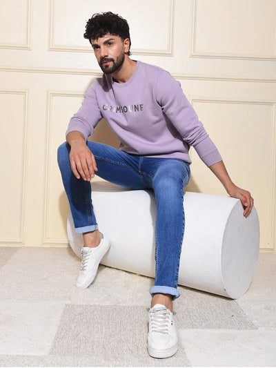 Urban Style Purple Sweatshirt with Brand Logo