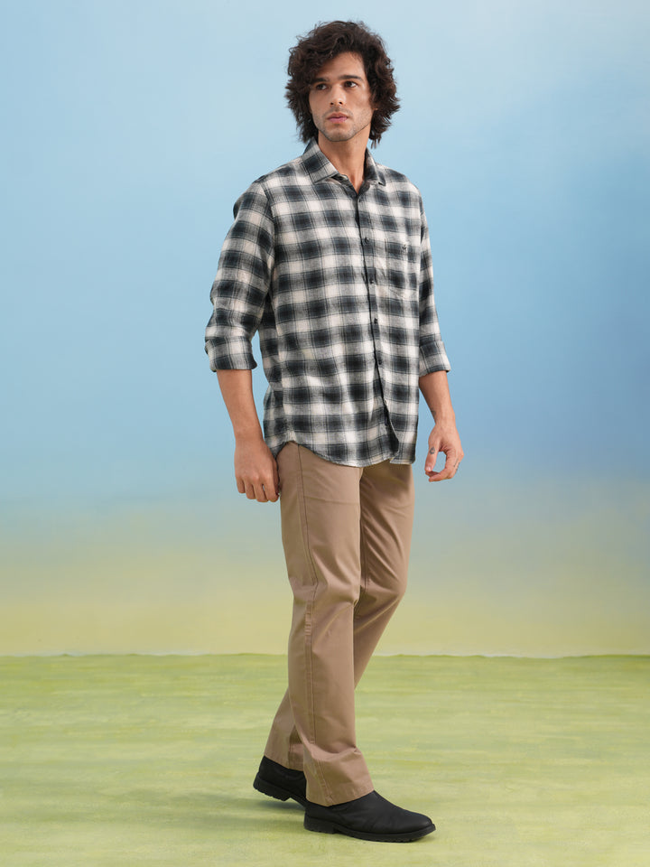 Green Checked Linen Shirt
