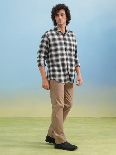 Green Checked Linen Shirt