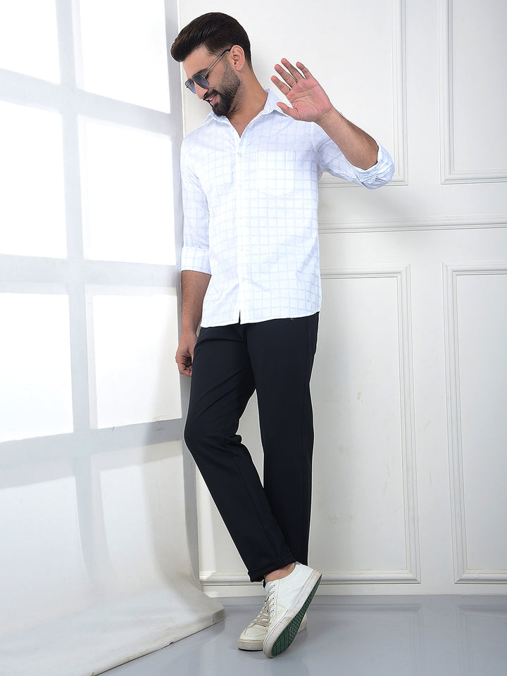 Blue Checked 100% Cotton Shirt