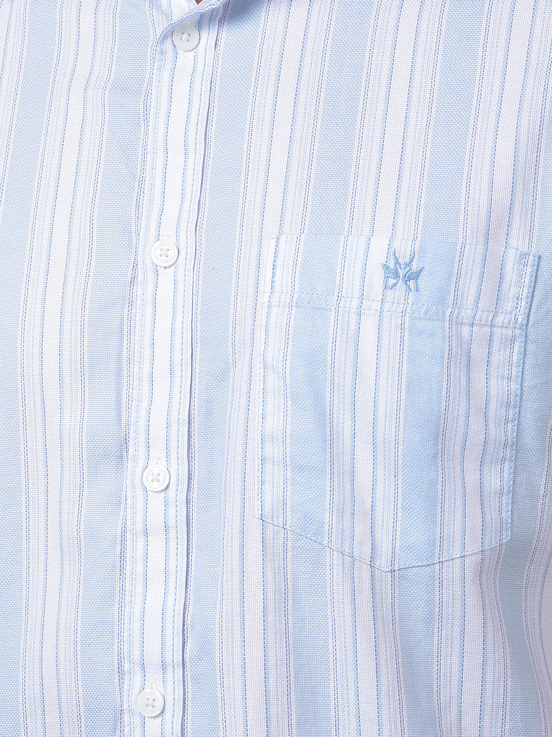 Blue Vertical Stripes 100% Cotton Shirt