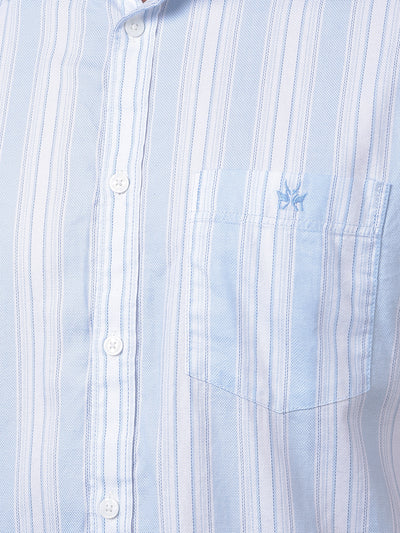 Blue Vertical Stripes 100% Cotton Shirt