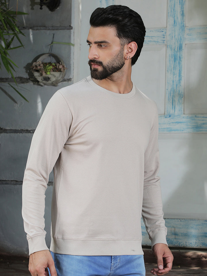 Refined Warm Sand Beige Sweatshirt