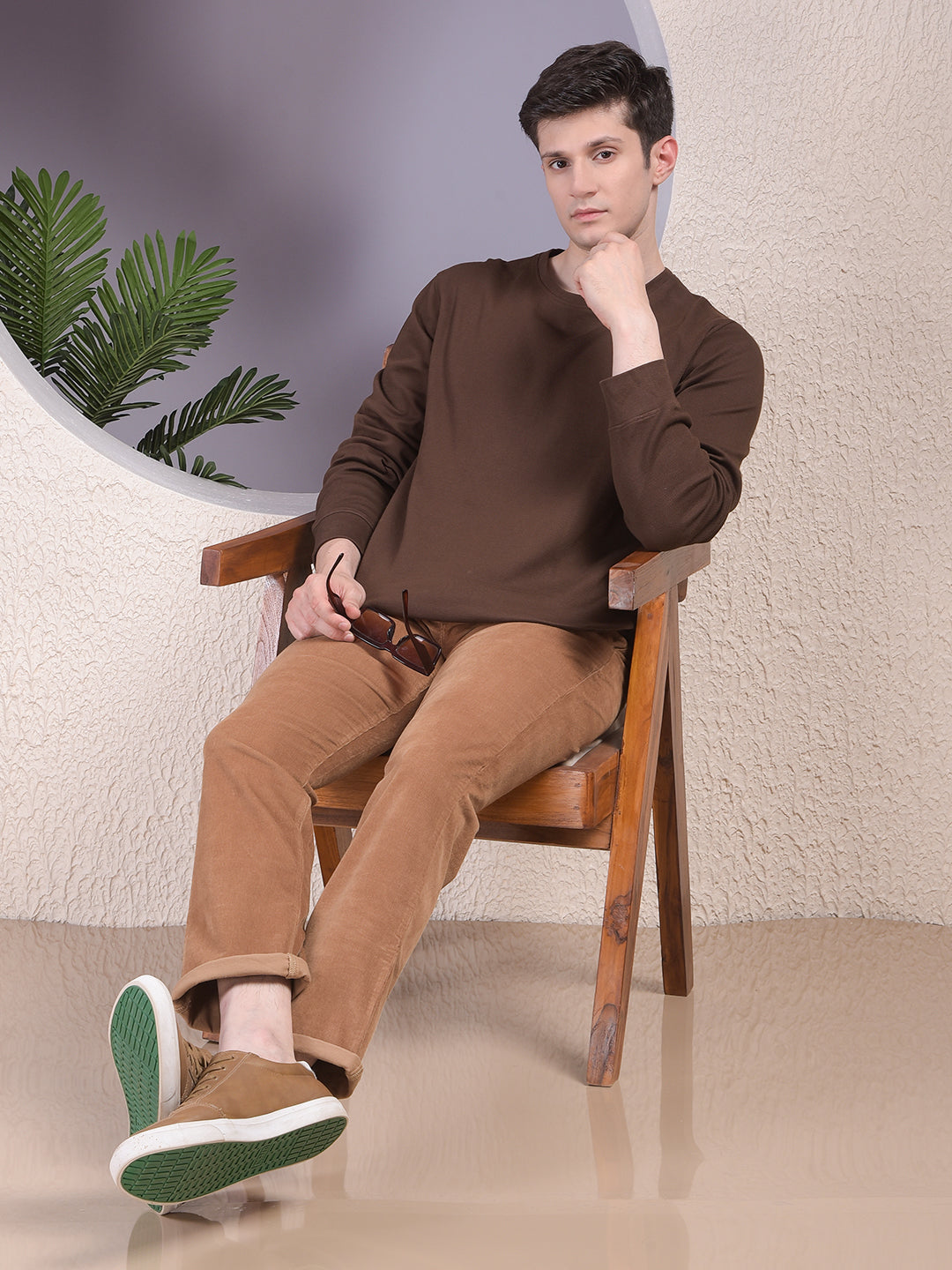 Snatched Brown 100% Cotton Sweatshirt