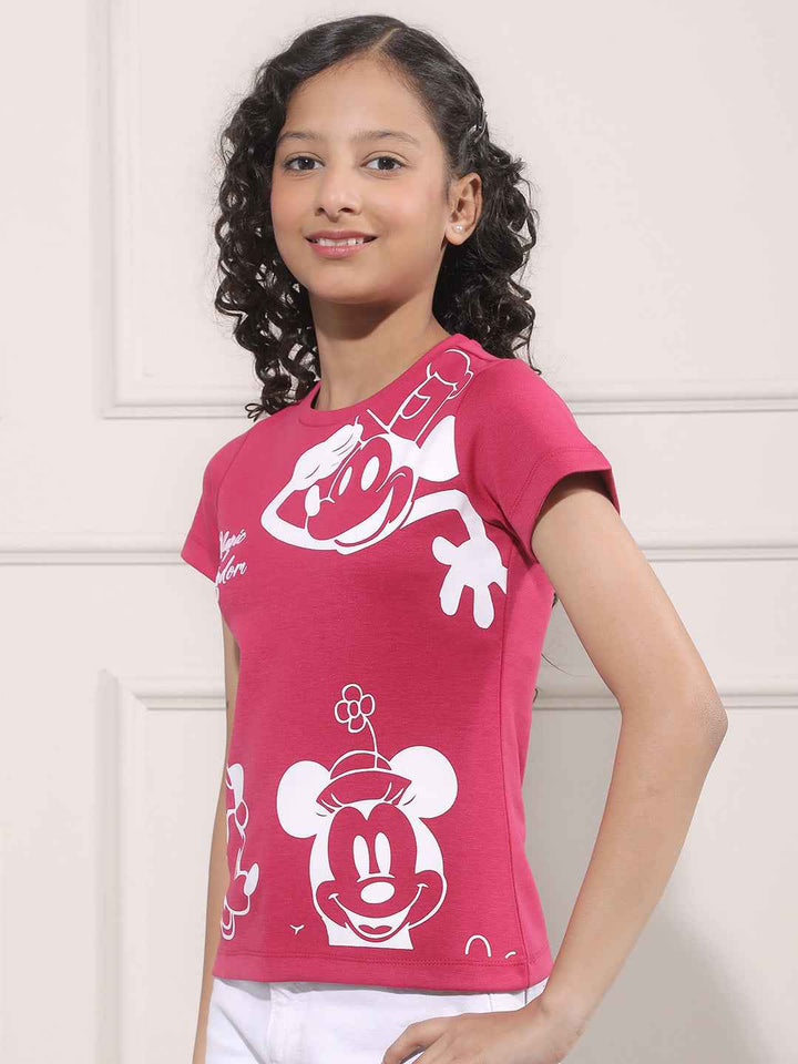Character Print Pink T-Shirt